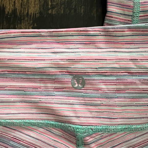 Women’s Lululemon Wunder Under Pant III Luxtreme Leggings Pink Cyber Stripe 8 - Picture 5 of 7